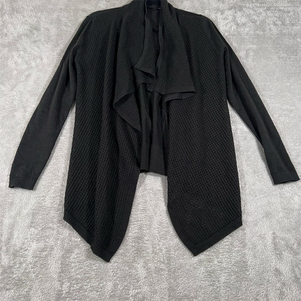 Ann Taylor Women's M Black Open-Front Cardigan Sweater Casual